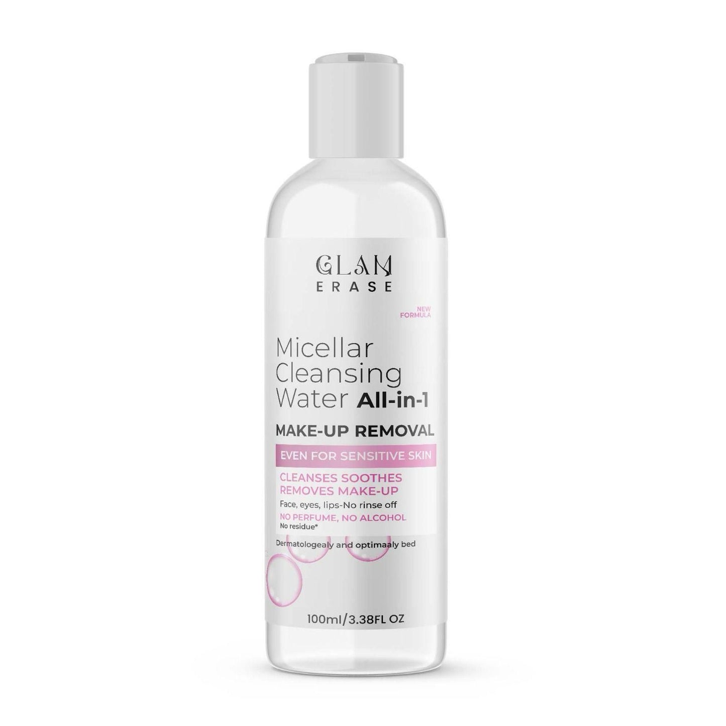Glam Erase  Remover for Water-Proof & Long Lasting Makeup| Mild & Residue Free| Non-greasy | Smoothens Skin - 100mL