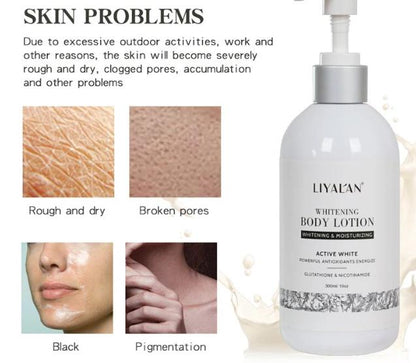 Liyalan Elbow and Knee Whitening Cream for Brightening and Moisturizing Dark and Pigmented Skin with Vitamin C for Men and Women | Lighten dark spots. 300 ML